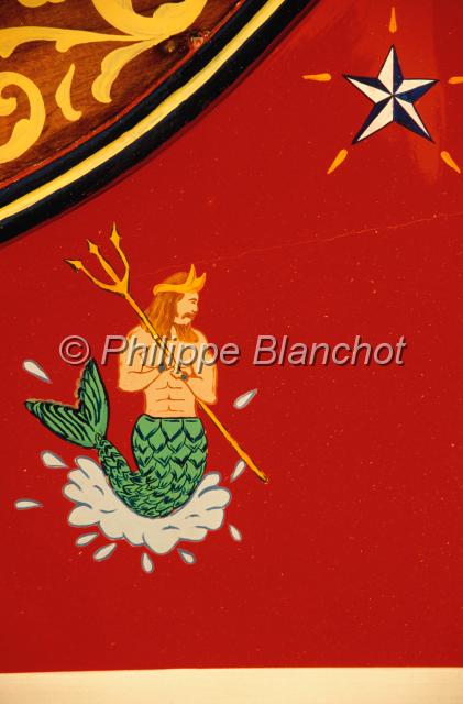 malte 36.JPG - Ornementation d'une Dghajsa (gondole maltaise)La ValetteMalte